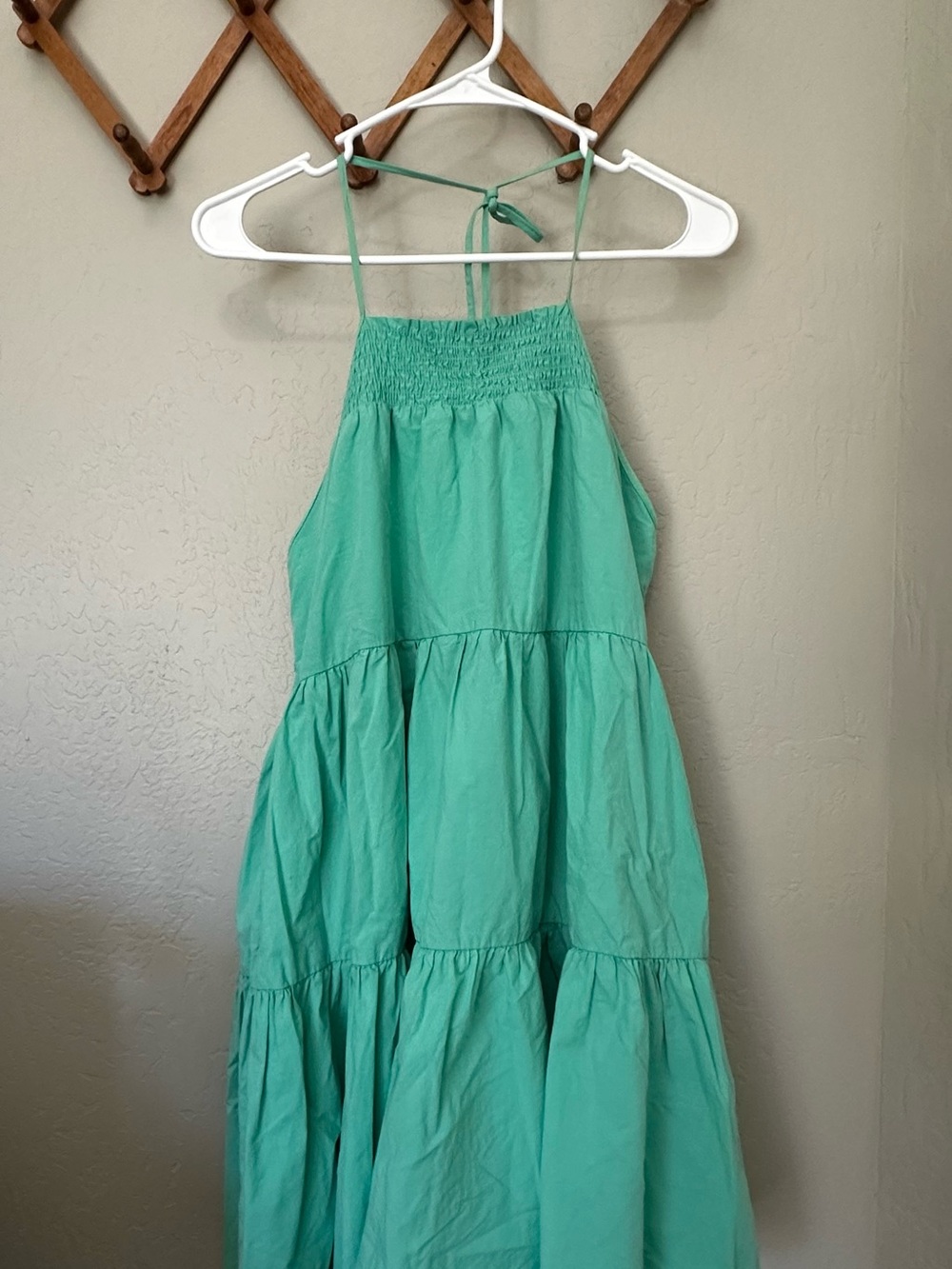 American Eagle Outfitters Mint Green Tiered Halter Dress